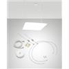 Fabas KIT SOSPENSIONE H.150 PER RAVELLO IN METALLO BIANCO