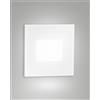Fabas DUSK SEGNAPASSO LED 2,2W 3000K 146LM QUADRATO BIANCO ALLUMINIO E VETRO IP65