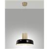 Fabas LUNAR SOSPENSIONE NERA 1 LUCE A LED CCT 2700K - 3000K - 4000K- 26W - 3150 lm DIMMERABILE