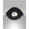 Fabas MACAS FARETTO DA INCASSO A LED 4W 3000K 360LM NERO ON/OFF D.5,3CM