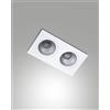 Fabas LEON CORNICE DI FARETTI INCASSO 2 LUCI BIANCA ATTACCO GU10 24X12,8CM