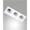 Fabas LEON CORNICE DI FARETTI INCASSO 3 LUCI BIANCA ATTACCO GU10 35,5X12,8CM
