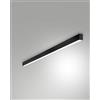 Fabas MILLET PLAFONIERA NERA A LED 3000K 3380LM 23W OPALE DIMMERABILE DALI IP40 100CM