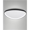 Fabas QUIRK PLAFONIERA LED NERA D.80CM A LED CCT 2700K - 3200K - 4000K- 75W - 8900 lm DIMMERABILE