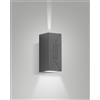 Fabas LULY APPLIQUE GRIGIO SCURO DA ESTERNO A LED 6W 3000K 500LM IP65 DOPPIA EMISSIONE 85° + 85°
