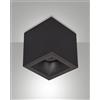 Fabas PEREZ PLAFONIERA NERA QUADRATA 1 LUCE ATTACCO GU10 L.9CM