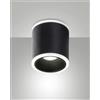 Fabas PACA PLAFONIERA 2 LUCI NERA D.9CM A LED 13W 3000K 848 + 486LM