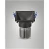 Fabas TOODLE FARETTO INCASSO QUADRATO ASIMMETRICO 4000K 1270LM 11W NERO DIMMERABILE