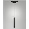Fabas SOSPENSIONE NERA CILINDRICA PER SERIE ERMES LED 3000K 720LM 7,5W ON/OFF