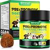 CiAIplw Probiotici per Cani 30 Chews Masticabili, Integratore Digestivo con Enzimi e Prebiotici, Supporto per Flora Intestinale e Digestione, Difese Immunitarie e Pelo, Gusto Anatra