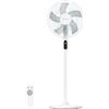 MYCARBON Ventilatore a Piantana Silenzioso 20dB 16 Pollici 3 Altezza(70cm, 100cm e 130cm) 12 Velocità 3744m³/h Oscillazione 85° + 24° Motore DC Timer 12h con Telecomando