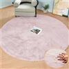 ORINOVA Tappeto Rotondo Rosa 150 cm Salotto Camera da Letto Morbido Tappeto Moderno Lavabile