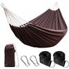 ANYOO Amaca da Giardino in Cotone Tessuto Comodo con Cinghie Rispettose degli Alberi per Appendere, Durevole Amaca Portatile con Borsa da Viaggio per Campeggio, Esterno/Interno, Balcone, Patio