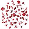 Buttons Galore Candy Cane - Confezione da 50 bottoni per lavori artigianali, colore: rosso