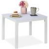 Relaxdays Tavolino Basso da Balcone, Resistente alle Intemperie, HLP: 39x52x48 cm, Tavolo da Caffè da Esterno, Bianco