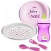 Chicco All You Need - Set Per La Pappa 12 Mesi+ Piatti Posatine E Tazza rosa