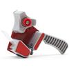 WAYTEX 930913 - Avvolgitore di nastro adesivo per imballaggio fino a larghezza 50 mm, avvolgitubo adesivo professionale con impugnatura ergonomica, colore: Grigio Rosso