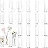 Glasseam Vaso Cilindrico inVetro per Centrotavola: 24 Pezzi di Piccoli Vasi per Boccioli per Centrotavola Matrimoniale Decorazione Tavolo Casa - Vaso da Fiori Moderno Trasparente per Rosa