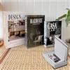 YUJUVI Libri Decorativi per Arredamento Scatola Portaoggetti 3 Pezzi Set Libri in Finto Impilata per Decorazione per Decorazione Domestica (3 Pezzi Set E)