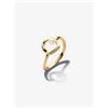 Pandora Anello dorato Cerchio Linea Sinuosa perla e pavé Donna Pandora
