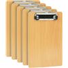 OFFCUP Portablocco A5, 5 Pezzi, Clip in Metallo, Legno Clipboard | Portablocco Standard, Appunti Porta Pad Lavagna Da Scrittura per Infermieri Studenti Ufficio e Donne, Marrone