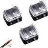 BFUZXY 3 Pezzi Temperino Matita Occhi,Temperamatite Trucco con Serbatoio,Temperamatite di Bellezza,Temperino per Matite Trucco,Temperino Doppio per Matite Cosmetiche per Sopracciglia,Matite Labbra,Eyeliner