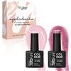 MYLEE MyGel by MYLEE Pretty in Pink Duo Set Smalto per Unghie Gel Semipermanente 2x10ml UV/LED Nail Art Manicure Pedicure per Uso Professionale e Domestico - Lunga Durata e Facile da Usare