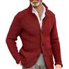 Generico Cardigan Uomo Cotone Leggero Senza Cappuccio Taglie Forti Maglione Spessa Cappotto Maniche Lunghe Giacchina vestibilità Morbida Giacca Slim Fit Maglia Semplice Felpa Comodo Top Fitness Maglia di Tuta