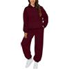 Fannyfuny Tuta Abbigliamento Casa Strada Elegante Curvy Felpa Tinta Unita Manica Lunga +pantaloni Larga Tuta Donna Cotone Tuta Intera Donna Sportiva Aderente Sexy per Pilates Jogging Workout Y2k Traspirante