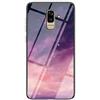 MadBee Cover per Samsung Galaxy J8 2018 [con Pellicola Proteggi Schermo],Custodia Protettiva in Vetro Temperato 9H [Cielo Stellato]+Cornice Paraurti in Silicone Morbido Cover Case (Stellato Viola)