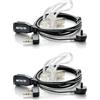 Retevis Auricolare con tubo Mic Radio auricolare acustico segreto 2 Pin Walkie Talkie Nero 2pcs
