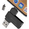 Somony Chiavetta usb per iphone,Pen drive 128gb,Chiavetta usb OTG Pen Drive Tipo C 4 in 1 metallo pennetta memoria stick per PC,Laptop,Smartphone,USB 3.0 Photo Stick for phone (Nero, 128GB)