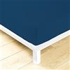 LARA MORADA - Lenzuolo Sotto Una Piazza E Mezza Con Angoli Elasticizzati, 100% Cotone, Made In Italy, Tinta Unita, Per Letto 1 Posto E Mezzo, 120cm x 200cm + 25 cm, Blu Royal