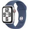 Apple Watch Se Gps + Cellular Smartwatch 40 mm colore Alluminio Argento Cinturino Sport Denim S/M - MXGF3QL/A