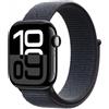 Apple Watch Serie 10 GPS + Cellular 42 mm in Alluminio colore Jet Black con Cinturino Sport Loop Inchiostro - MWX83QL/A