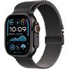 Apple Watch Ultra 2 GPS + Cellular 49 mm in Titanio colore Nero con Cinturino Loop Maglia Milanese Titanio Nero S - MX4W3TY/A
