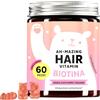 Bears with Benefits Caramelle Gommose Biotina 5000μg - Vegano e Senza Zucchero - 60 Gummies - Vitamine per Capelli, Biotina, Zinco, Vitamina C - Crescita Capelli e Unghie Rinforzate - 2 Mesi - Bears with Benefits