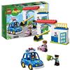 LEGO Duplo Town Stazione di Polizia, Luce e Suono, Auto della Polizia, Cella e 2 Figure di Poliziotti, Giocattoli per Bambini, 10902