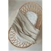 BAMBOOM Coperta Lettino 140x100 Wrinkled + Spugna Peluche Oyster Grey