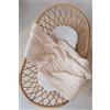 BAMBOOM Coperta Lettino 140x100 Wrinkled + Spugna Peluche Water Peach