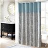 Madison Park Aubrey - Tenda da doccia in microfibra e seta sintetica, motivo cachemire jacquard, decorazione moderna per la casa e il bagno, per la privacy, 183 x 183 cm, colore: foglia di tè