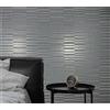 marburg Carta da parati grigio argento lucido strisce moderne per soggiorno, camera da letto, cucina, 10,05 x 0,53