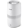 Philips Umidificatore Evaporativo Philips Serie 2000, Umidificazione Igienica, 99,97% Meno Batteri, Serbatoio Acqua da 2L, 190 ml/h, per Stanze fino a 31 m², Ultra Silenzioso (32 dB), Bianco (HU2510/10)