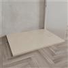 Arreditaly Piatto Doccia Spessore 2.6 Cm Resina SMC Effetto Pietra Stone Ardesia Antiscivolo Riducibile Filopavimento Con Griglia Di Copertura Tortora 80x100 Cm...