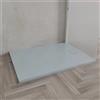 Arreditaly Piatto Doccia Spessore 2.6 Cm Resina SMC Effetto Pietra Stone Ardesia Antiscivolo Riducibile Filopavimento Con Griglia Di Copertura Grigio 80x100 Cm...