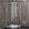 Arreditaly Box Doccia Semicircolare In Cristallo Temperato Trasparente da 6 mm Con Porte Ante Scorrevoli 195 Cm H Struttura Alluminio Anodizzato Maniglie in Acciaio Cromato Design Locarno (80 x 80 Cm)...