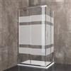 Arreditaly Box Doccia Rettangolare 195 Cm H Cabina Bagno Con Porte Scorrevoli Ante In Cristallo Temperato Serigrafato da 6 mm Struttura Alluminio Anodizzato Maniglie in Acciaio Cromato Ginevra (70 x 90 Cm)...
