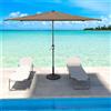 Arreditaly Ombrellone Rettangolare 3 x 2 M Da Giardino Parasole Per Balcone Con Air Vent Apertura A Manovella Anti UV Idrorepellente Per Mare Spiaggia Piscina Terrazzo Design Bahamas Marrone...