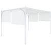 Arreditaly Gazebo Pergola 3x4 M Pergolato Tetto Scorrevole Telo Colore Bianco Impermeabile Retrattile Richiudibile Struttura Bianca Acciaio Giardino Terrazzo Piscina Esterno Campeggio Design Elegante Moderno...
