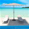 Arreditaly Ombrellone Rettangolare 3 x 2 M Da Giardino Parasole Per Balcone Con Air Vent Apertura A Manovella Anti UV Idrorepellente Per Mare Spiaggia Piscina Terrazzo Design Bahamas Grigio...